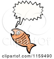Cartoon Of A Talking Goldfish Royalty Free Vector Illustration