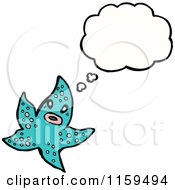 Cartoon Of A Thinking Starfish Royalty Free Vector Illustration