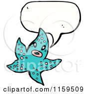 Cartoon Of A Talking Starfish Royalty Free Vector Illustration