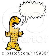 Cartoon Of A Talking Goldfish Royalty Free Vector Illustration