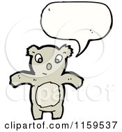 Cartoon Of A Talking Koala Royalty Free Vector Illustration by lineartestpilot