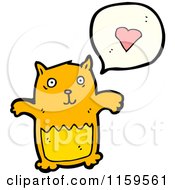 Cartoon Of A Talking Monster Animal Royalty Free Vector Illustration