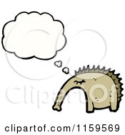 Cartoon Of A Thinking Anteater Royalty Free Vector Illustration by lineartestpilot