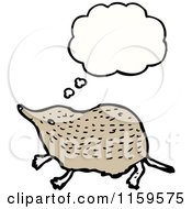 Cartoon Of A Thinking Rat Royalty Free Vector Illustration