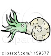 Cartoon Of A Nautilus Royalty Free Vector Illustration by lineartestpilot