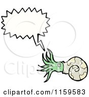 Cartoon Of A Talking Nautilus Royalty Free Vector Illustration by lineartestpilot
