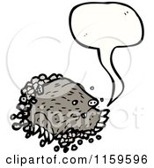 Cartoon Of A Talking Mole Royalty Free Vector Illustration by lineartestpilot