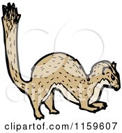 Cartoon Of A Weasel Royalty Free Vector Illustration by lineartestpilot