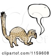 Cartoon Of A Talking Weasel Royalty Free Vector Illustration by lineartestpilot