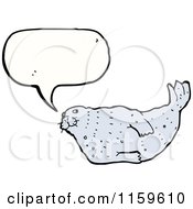 Cartoon Of A Thinking Seal Royalty Free Vector Illustration