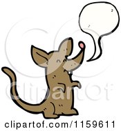 Cartoon Of A Talking Kangaroo Royalty Free Vector Illustration