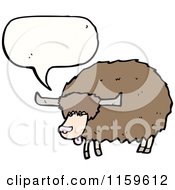 Cartoon Of A Talking Ox Royalty Free Vector Illustration by lineartestpilot