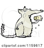Cartoon Of A Rat Royalty Free Vector Illustration by lineartestpilot