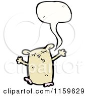Cartoon Of A Talking Hamster Royalty Free Vector Illustration by lineartestpilot
