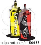 Poster, Art Print Of Mustard And Catsup Condiment Bottles