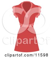 Short Pink Ladies Dress by AtStockIllustration