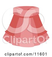Ladies Short Pink Skirt by AtStockIllustration