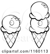 Poster, Art Print Of Black And White Waffle Ice Cream Cones