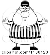 Poster, Art Print Of Black And White Chubby Referee Shrugging