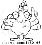 Poster, Art Print Of Black And White Turkey Bird With An Idea