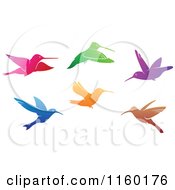 Poster, Art Print Of Gradient Hummingbirds