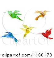 Poster, Art Print Of Origami Hummingbirds