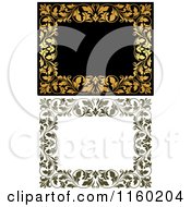 Clipart Of Frames Of Ornate Vines With Copyspace 2 Royalty Free Vector Illustration