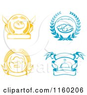 Poster, Art Print Of Bread Seafood Chef Hat And Catering Logos