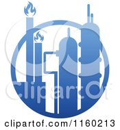 Poster, Art Print Of Gas Refinery With Chimneys 2
