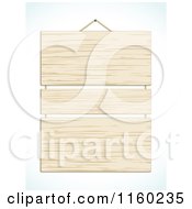 Poster, Art Print Of Hanging Wooden Sign With Three Panels
