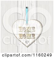 Poster, Art Print Of White Washed Home Sweet Home Heart Plaque Over Wood
