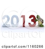 Poster, Art Print Of 3d Tortoise Pushing Together The Year 2013