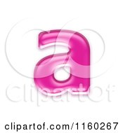 Clipart Of A 3d Pink Jelly Lowercase Alphabet Letter A Royalty Free CGI Illustration