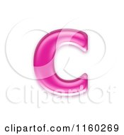 3d Pink Jelly Lowercase Alphabet Letter C