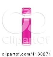 3d Pink Jelly Lowercase Alphabet Letter I