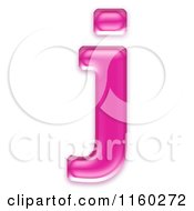 3d Pink Jelly Lowercase Alphabet Letter J