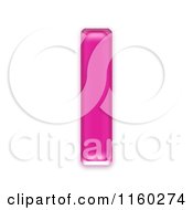 Clipart Of A 3d Pink Jelly Lowercase Alphabet Letter L Royalty Free CGI Illustration