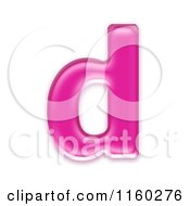 Poster, Art Print Of 3d Pink Jelly Lowercase Alphabet Letter D