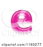 3d Pink Jelly Lowercase Alphabet Letter E