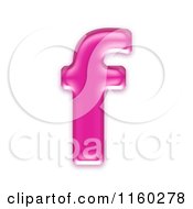 Clipart Of A 3d Pink Jelly Lowercase Alphabet Letter F Royalty Free CGI Illustration by chrisroll