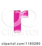 Clipart Of A 3d Pink Jelly Lowercase Alphabet Letter R Royalty Free CGI Illustration by chrisroll