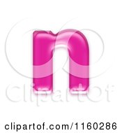 Poster, Art Print Of 3d Pink Jelly Lowercase Alphabet Letter N