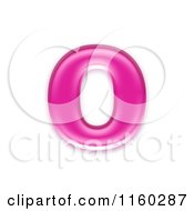 3d Pink Jelly Lowercase Alphabet Letter O