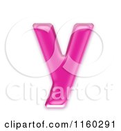 Clipart Of A 3d Pink Jelly Lowercase Alphabet Letter Y Royalty Free CGI Illustration