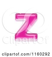 3d Pink Jelly Lowercase Alphabet Letter Z