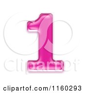 Clipart Of A 3d Pink Jelly Number 1 Royalty Free CGI Illustration
