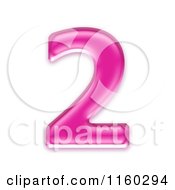 Clipart Of A 3d Pink Jelly Number 2 Royalty Free CGI Illustration