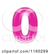 Clipart Of A 3d Pink Jelly Number 0 Royalty Free CGI Illustration