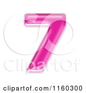 Clipart Of A 3d Pink Jelly Number 7 Royalty Free CGI Illustration