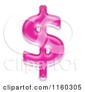 Clipart Of A 3d Pink Jelly Dollar Symbol Royalty Free CGI Illustration by chrisroll